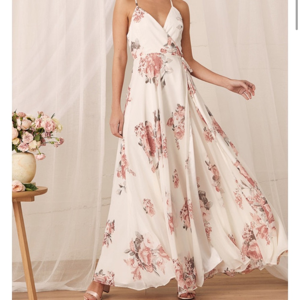 Floral Print Maxi Dress Size XL